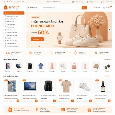 Mẫu Website bán hàng (Shoppy)
