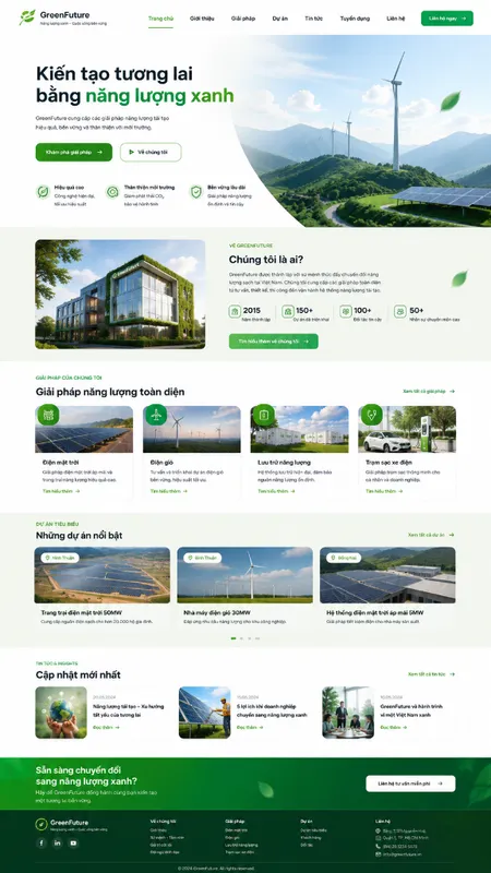 Mẫu Website môi trường & sinh thái (GreenFuture)